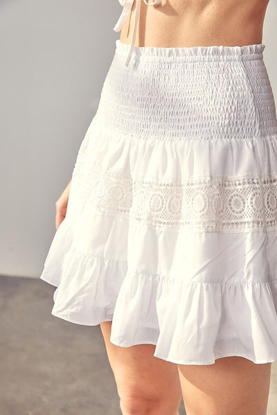 Maeve Lace Trim Detail Skirt