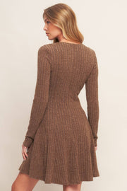 Bella brushed ribbed knit mini dress
