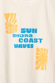 Sun Shore Coast Waves Vintage-Wash Graphic Tee