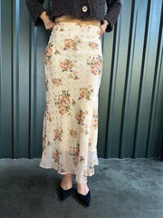 Autumn Floral Middy Skirt