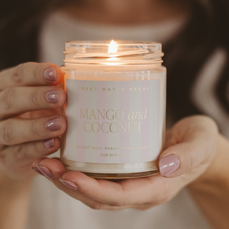 Sweet Water Decor 9oz Soy Candle - Mango and Coconut