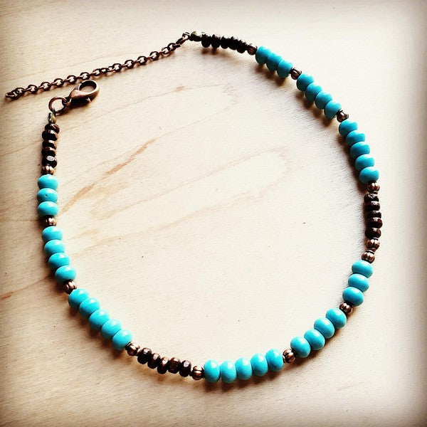 Blue Turquoise Choker Necklace