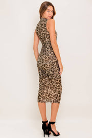 Charissa mesh midi dress