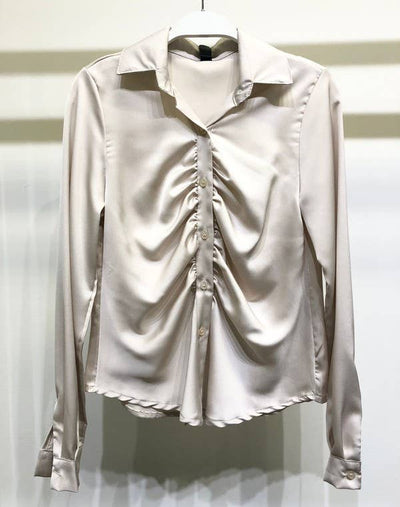 Rebecca Ruched Satin Top