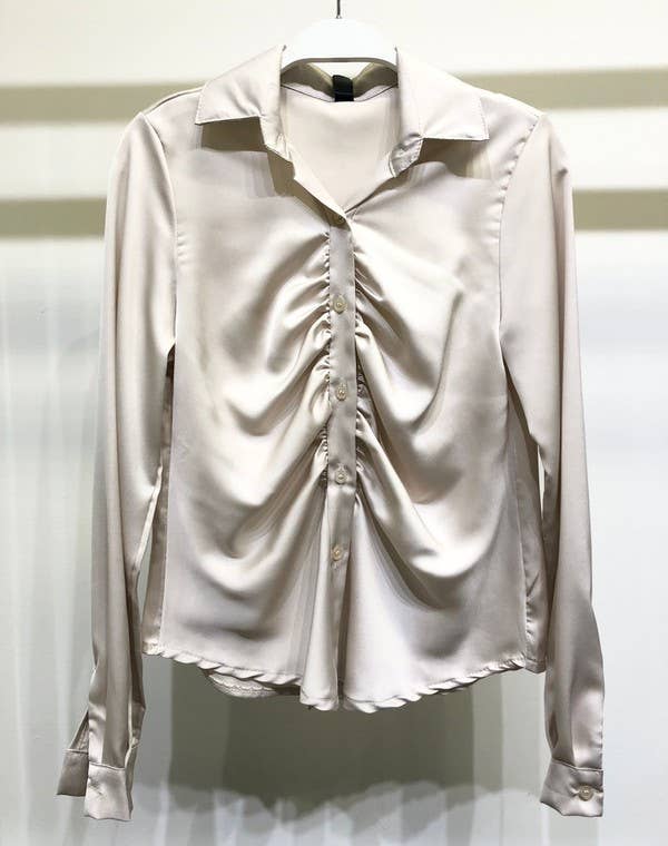 Rebecca Ruched Satin Top