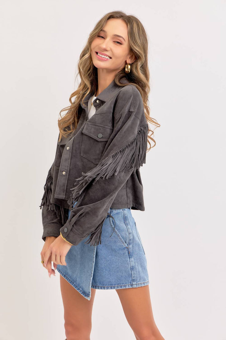 Winona WESTERN-INSPIRED SUEDE SHACKET