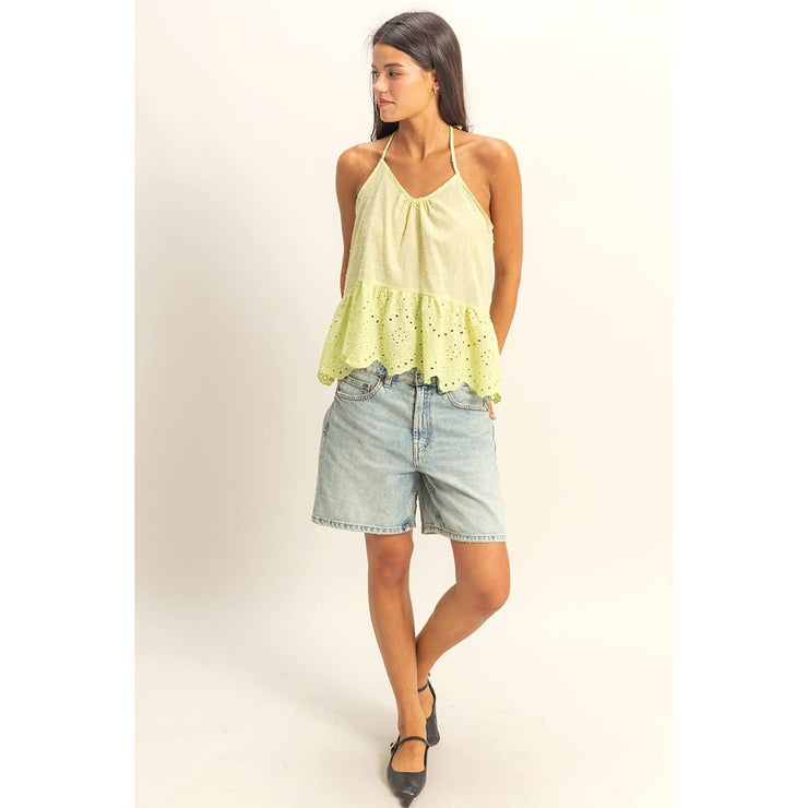 Peplum Halter Top