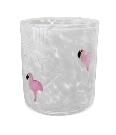 White Flamingo Confetti Candle