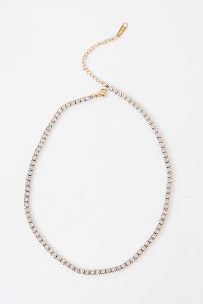 Goldie Round Stone Tennis Necklace