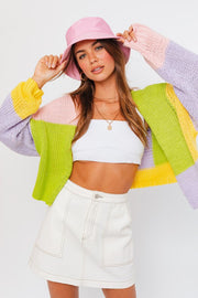 Luna Color Block Sweater Cardigan