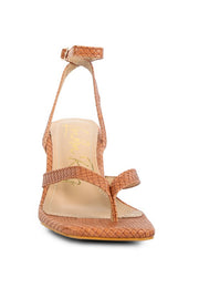 Cherise Ankle Strap Spool Heel Thong Sandals