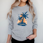 Paradise Palm Tree Graphic Sweatshirt