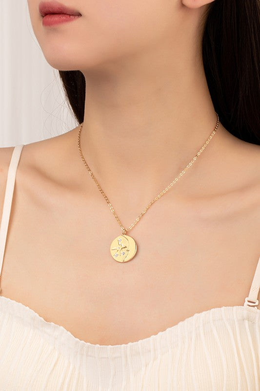Moon and Star pendant necklace