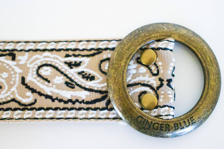 Paisley Belt in Sand