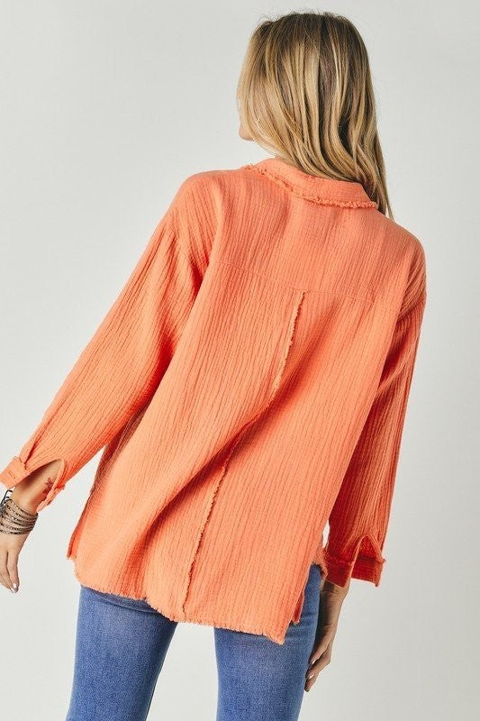 Timeless Solid Button Down Long Sleeve Shirt