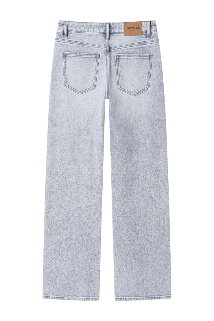 Mari MID RISE BARREL DENIM JEANS WITH FINISHED HEM