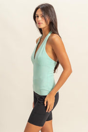 Halter Acid Washed Top
