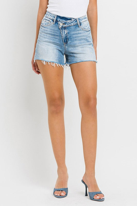 Trend On High Rise Criss Cross Shorts