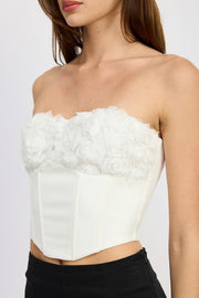 Chanie CORSET TOP WITH LACE DETAIL