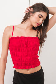 Lane Smocked Crop Top