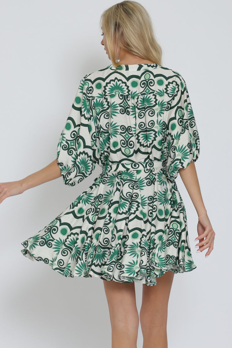 3/4 Dolman sleeve mini dress