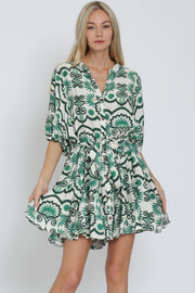 3/4 Dolman sleeve mini dress