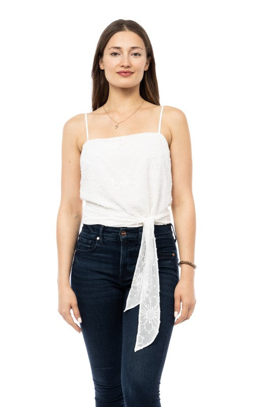 Floral Embroidery Tank
