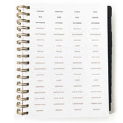 Minimalist Fashion Illustration Undated Planner, 12month