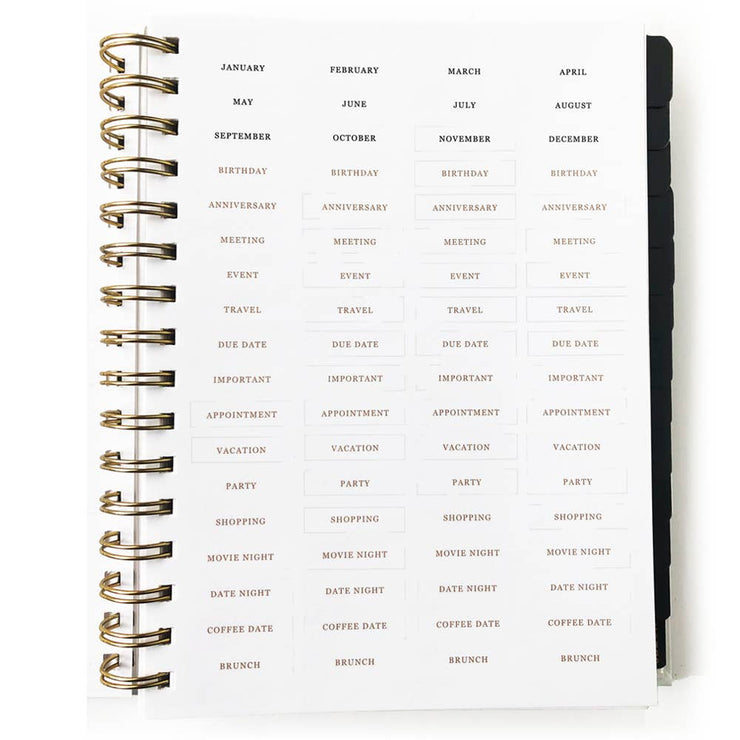 Minimalist Fashion Illustration Undated Planner, 12month