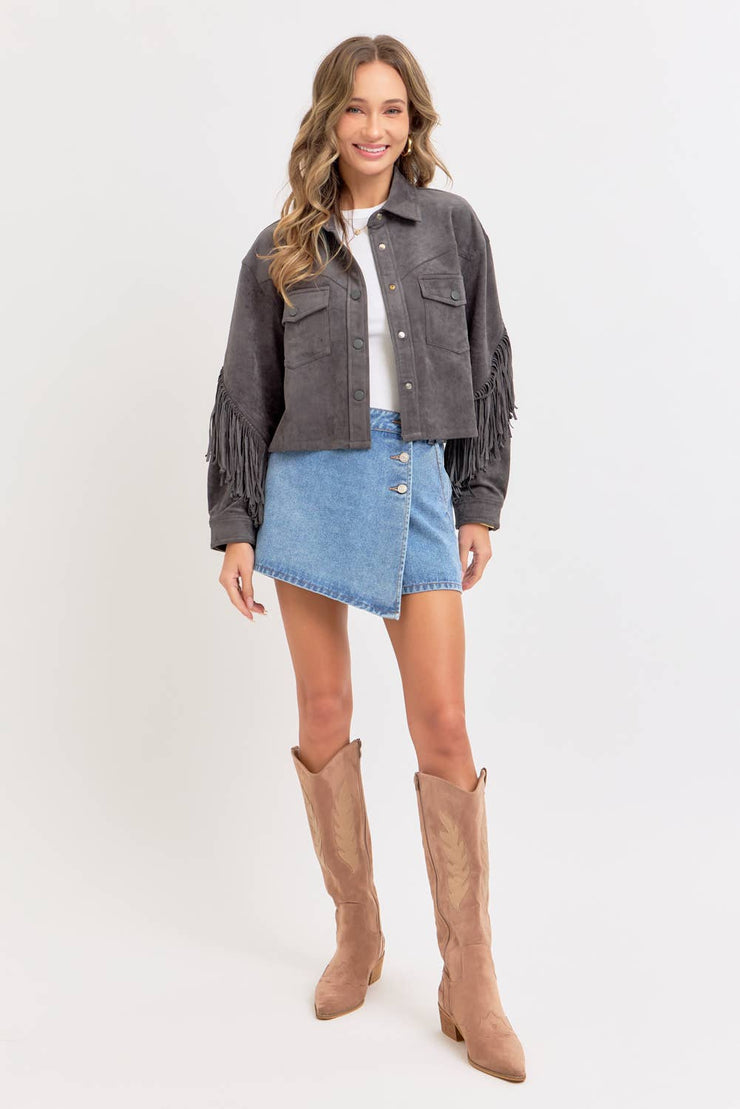 Winona WESTERN-INSPIRED SUEDE SHACKET
