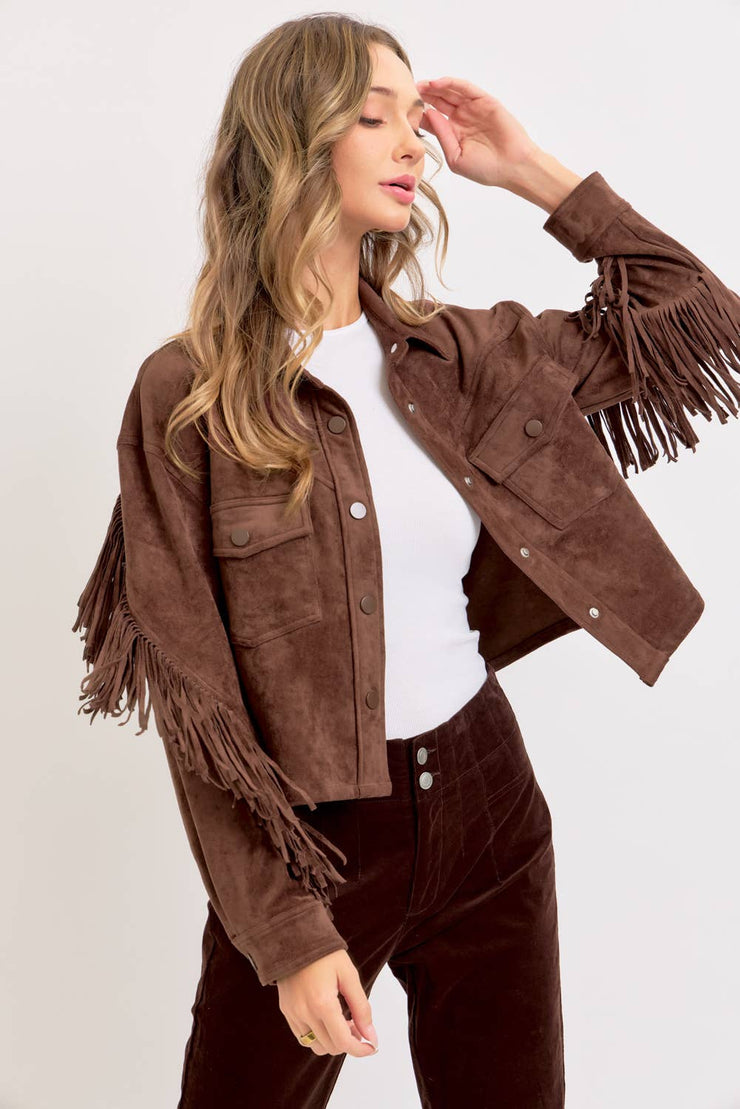 Winona WESTERN-INSPIRED SUEDE SHACKET