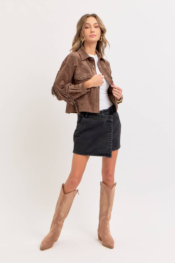 Winona WESTERN-INSPIRED SUEDE SHACKET