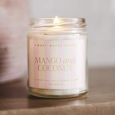 Sweet Water Decor 9oz Soy Candle - Mango and Coconut