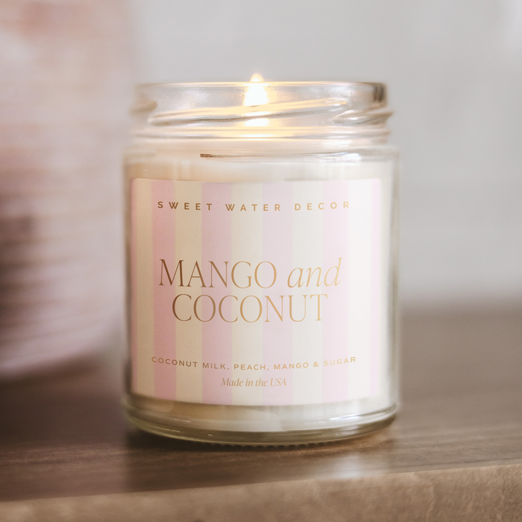 Sweet Water Decor 9oz Soy Candle - Mango and Coconut