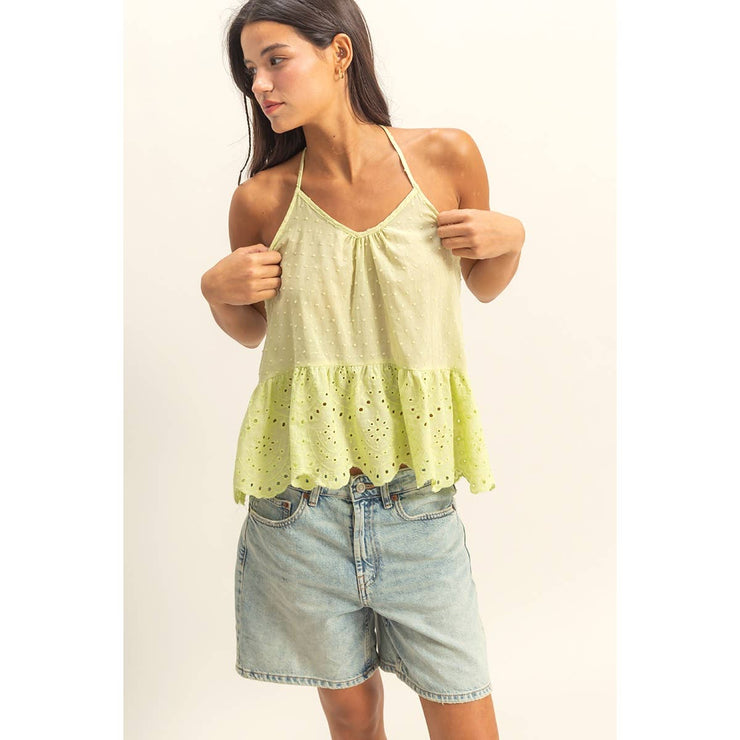 Peplum Halter Top