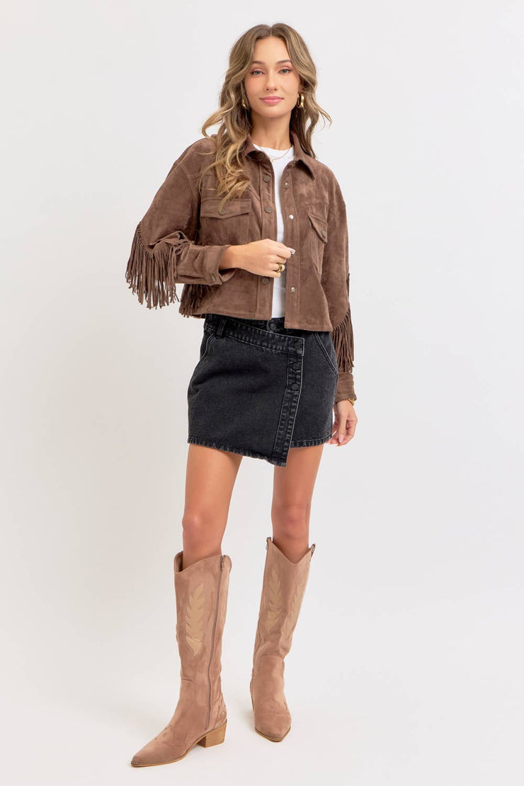 Winona WESTERN-INSPIRED SUEDE SHACKET