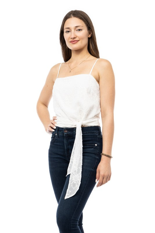 Floral Embroidery Tank