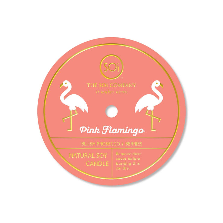 White Flamingo Confetti Candle