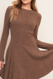 Bella brushed ribbed knit mini dress