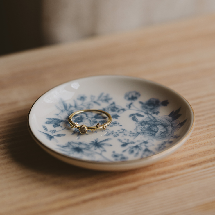Blue Ceramic Jewelry Dish