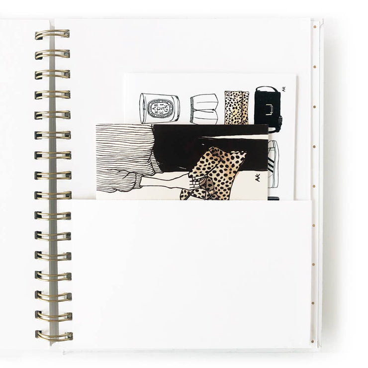 Minimalist Fashion Illustration Undated Planner, 12month