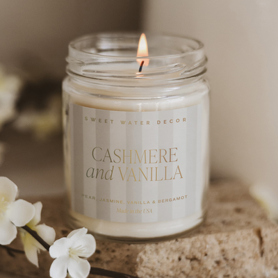 Sweet Water Decor 9oz Soy Candle - Cashmere and Vanilla