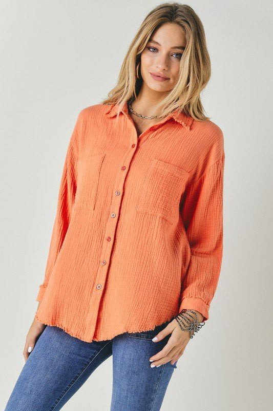 Timeless Solid Button Down Long Sleeve Shirt
