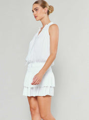 Sleeveless Pleated Dress