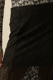 Posie Crochet Lace Fitted Mermaid Maxi Skirt