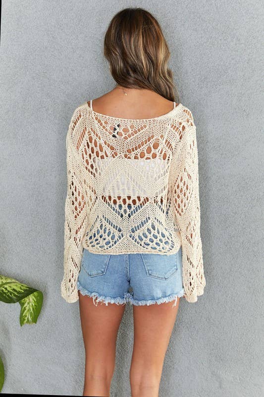 Victoria Crochet Tie Top