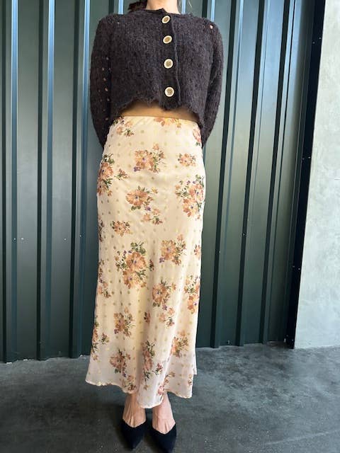 Autumn Floral Middy Skirt