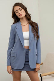 SOLID LONGLINE BLAZER