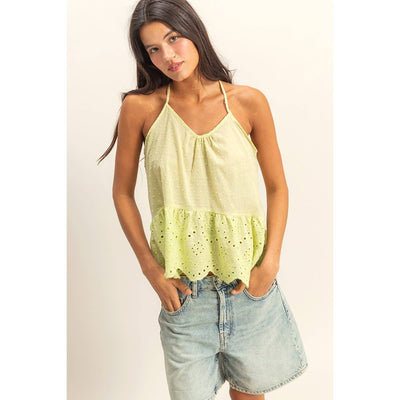 Peplum Halter Top