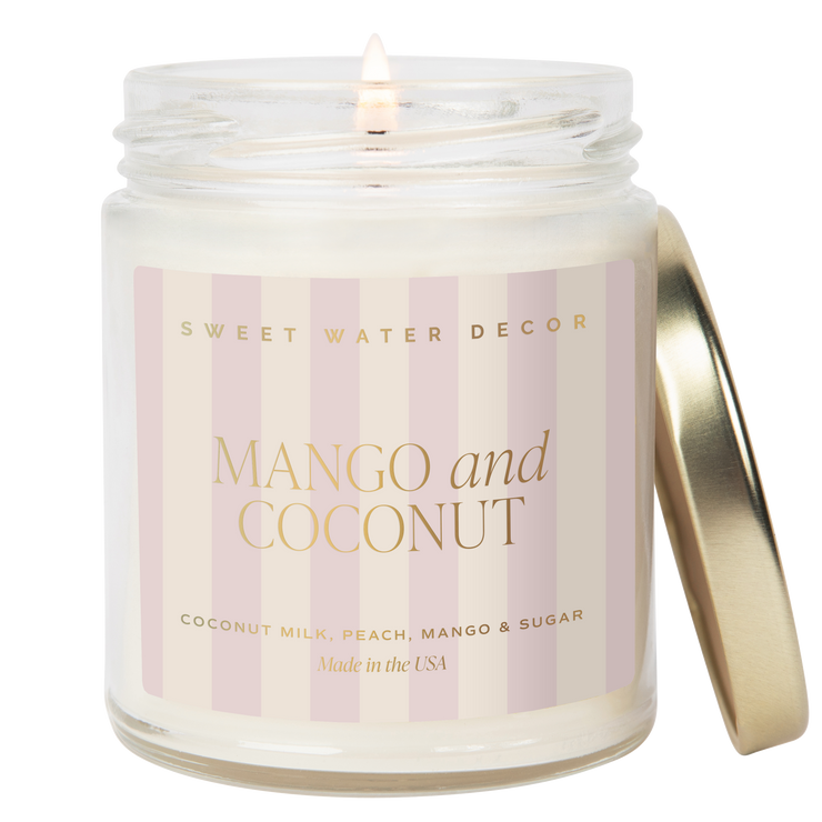 Sweet Water Decor 9oz Soy Candle - Mango and Coconut